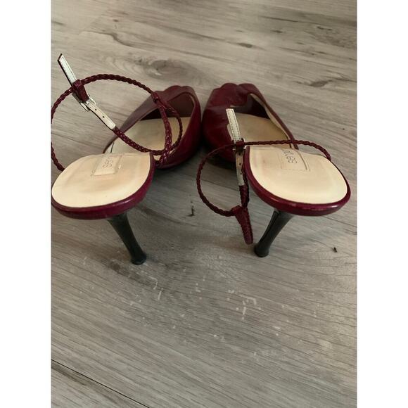 Sergio Rossi Leather Peep Toe Heels Size 39 (8.5) - Picture 3 of 6